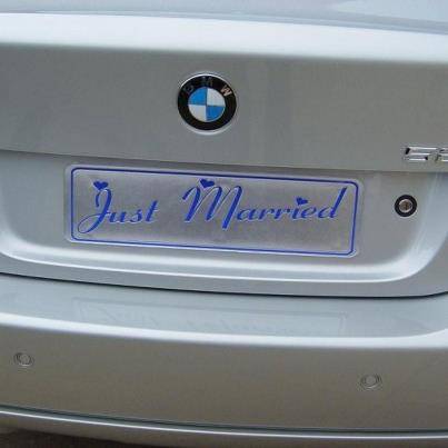 WEDDING NUMBER PLATES  - PERSONLIZED