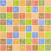 Paper 12"x12" Nanas Boys Letters Embossed