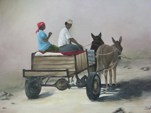 DONKEY CART BY SALLY DELL