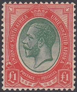 £1 Kings Head. Green And Red.