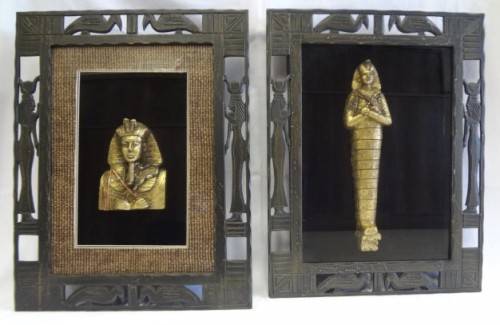 Pair of Egyptian framed wall art