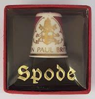 SPODE Pope John Paul II British visit thimble in box - as per photo
