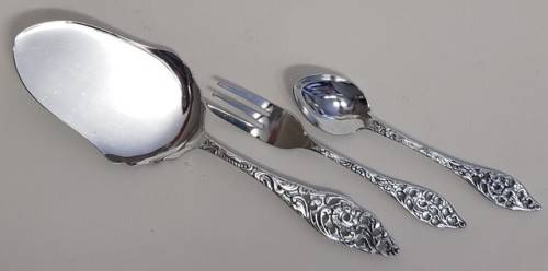 Elwezetta Chrome Plated Cake Lifter, 6 Teaspoons & 6 Cake Forks in box as per photo