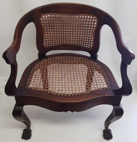 Vintage Ball & Claw Cane Chair as per photo