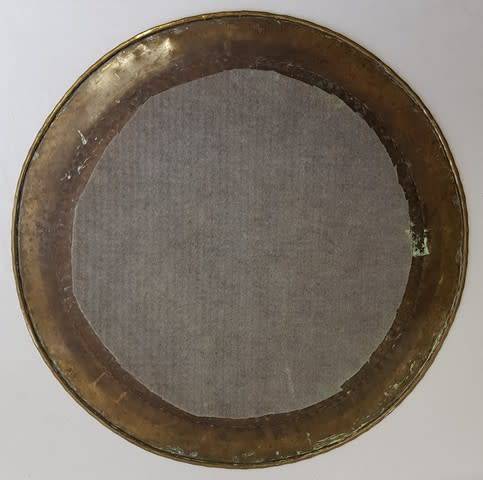 Large 1928 Decorative Hand Engraved Brass Plate 60cm as per photo