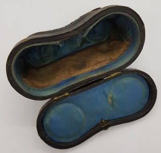 18th Century Antique Opera Binoculars in Leather case as per photo