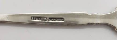 Sterling Silver Candida Teaspoon weight 17.4g as per photo