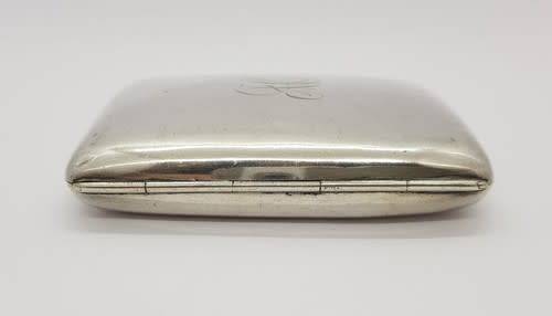 Antique Sterling Silver Hallmarked B. Bross Cigarette Case weight 73g (8.5x7cm) as per photo
