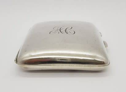 Antique Sterling Silver Hallmarked B. Bross Cigarette Case weight 73g (8.5x7cm) as per photo