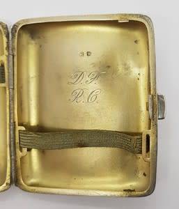 Antique Sterling Silver Hallmarked B. Bross Cigarette Case weight 73g (8.5x7cm) as per photo