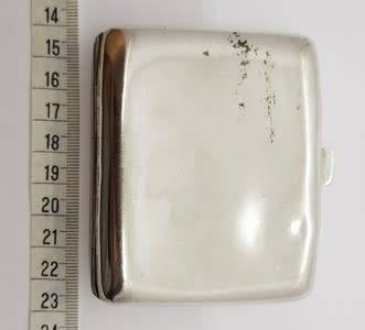 Antique Sterling Silver Hallmarked B. Bross Cigarette Case weight 73g (8.5x7cm) as per photo