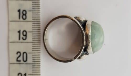 925 Sterling Silver Vintage Design Ring with Larimar Stone weight 11g