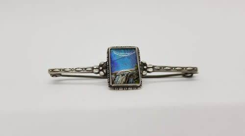 Vintage Sterling Silver Signed Butterfly Wing Brooch weight 4.8g as per photo