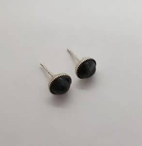 Sterling Silver Gemstone Earrings weight 1g as per photo