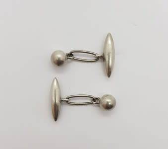 925 Sterling Silver Cufflinks weight 4.3g as per photo