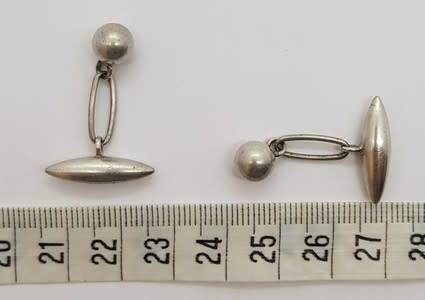 925 Sterling Silver Cufflinks weight 4.3g as per photo