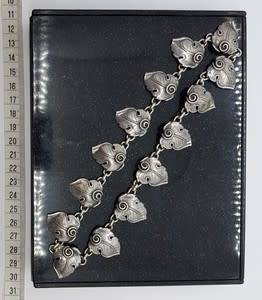 Sterling Silver Candida Necklace Made in South Africa by Joe Calafato weight 41.8g /39cm