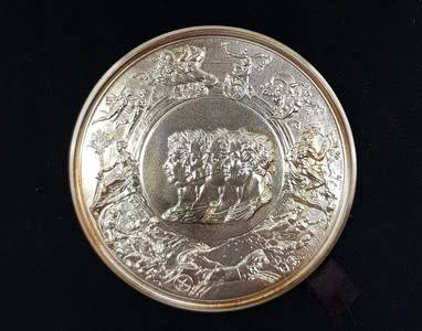 Battle of Waterloo 175th Anniversary Silver Medal 153g 925 silver as per photo