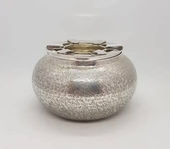 Japanese silver ashtray - 8 x 11cm - as per photi