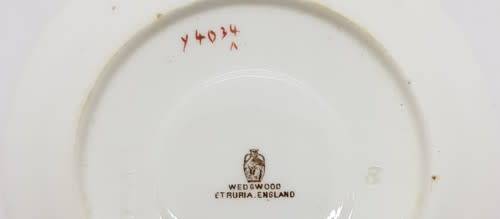 Small Wedgwood cup and saucer - some paint fade  - as per photo