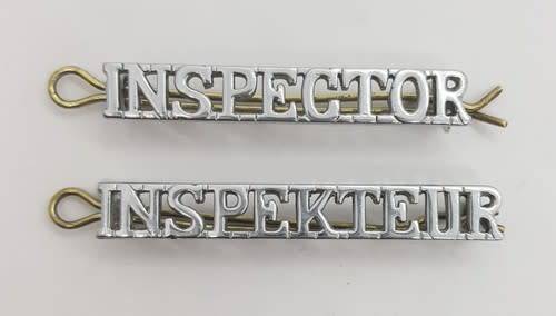 Pair of Post Office Inspector name badges as per photo