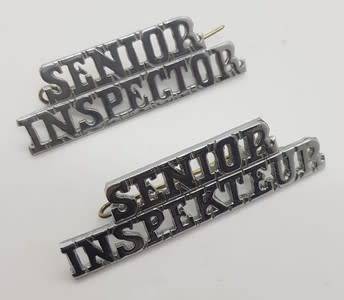 SAR pair of Senior Inspector and Senior Inspekteur name badges as per photo