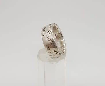 925 Silver Esprit mens ring, size P/56 - 11.2 grams - as per photo