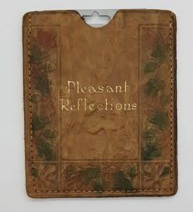 Pleasant Reflections stainless steel mirror in leather bag