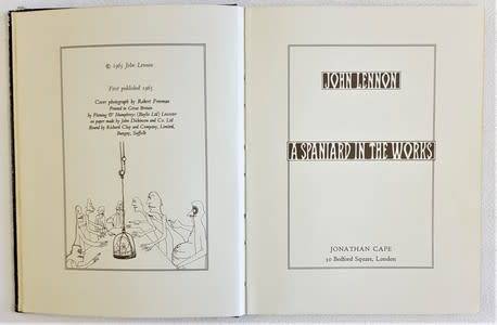 John Lennon - A Spaniard in the works book published 1965 - as per photo