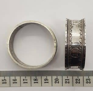 Pair of Antique Napkin Rings in original box 800 silver weight 35g as per photo