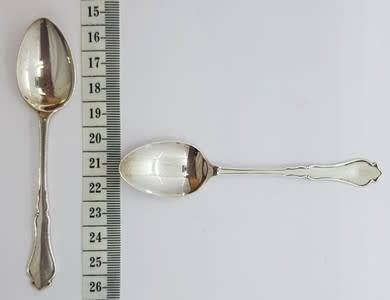 Set of 6 Hallmark Silver spoons in box weight 51,6g - as per photo