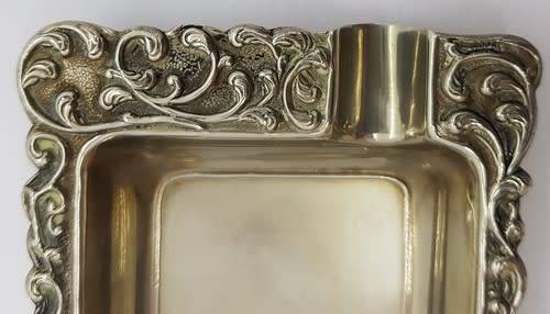 Pair of Silver plated ashtrays - as per photo