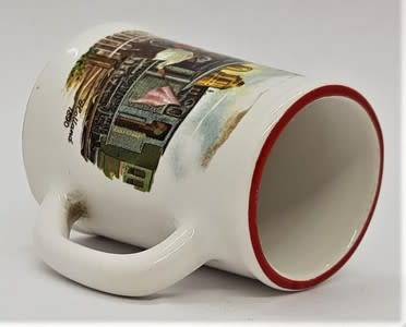 Miniature beer mug with locomotive picture height 4.5cm - as per photo