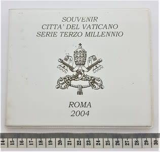 Souvenir Vaticano - Roma 2004 - 5 PC Coin Set in Plastic Folder - 5 POPES - as per photo