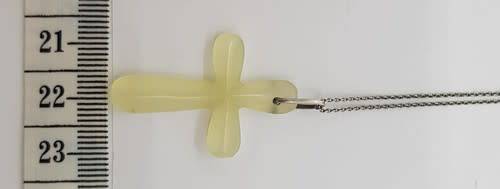 Cross pendant with sterling silver chain 3.7 g - 25.5 cm - as per photo