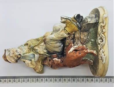 Nature Craft - Naughty Naughty Old Man and Dog figurine - as per photo