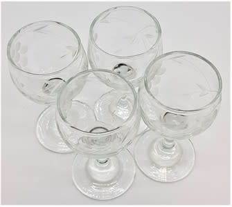 Set of 4 Miniature Stem Glasses 8cm - as per photo
