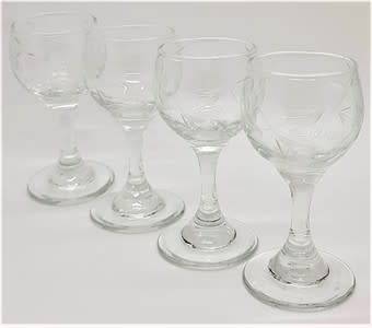 Set of 4 Miniature Stem Glasses 8cm - as per photo