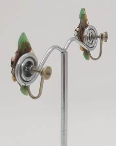 Vintage Pair of Costume Jewelry Clip-On Earrings - as per photo