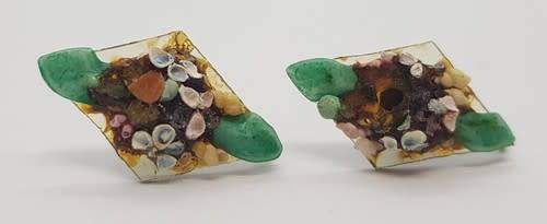 Vintage Pair of Costume Jewelry Clip-On Earrings - as per photo