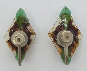 Vintage Pair of Costume Jewelry Clip-On Earrings - as per photo