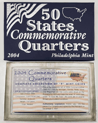 2004 USA 50 States Commemorative Quarters Philadelphia Mint s per photo