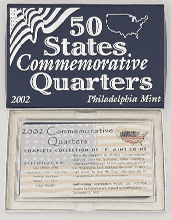 2002 USA 50 States Commemorative Quarters Philadelphia Mint as per photo