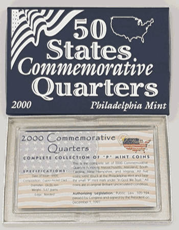 2000 USA 50 States Commemorative Quarters Philadelphia Mint as per photo