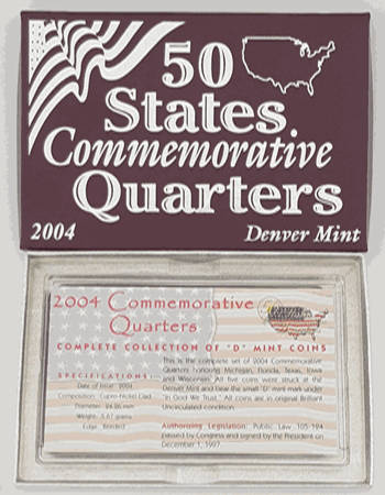 2004 USA 50 States Commemorative Quarters Denver Mint as per photo
