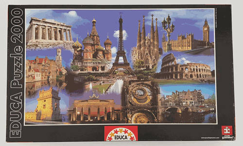 2000 Piece Europe Collage Jigsaw Puzzle as per photo