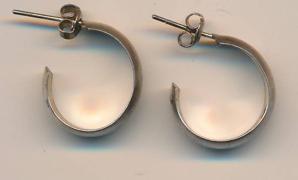silver earrings as per scan