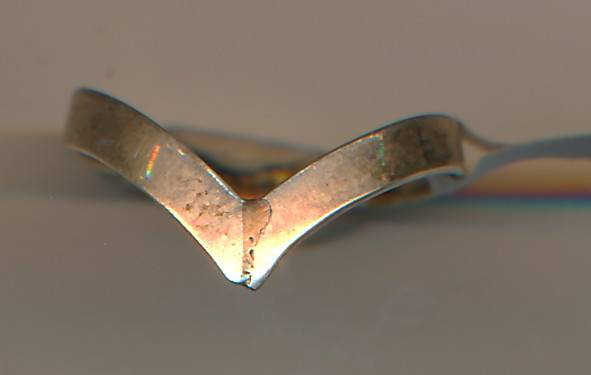 Silver ring as per scan