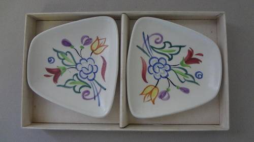 Pair of Poole pottery trinket bowls made in England as per photo