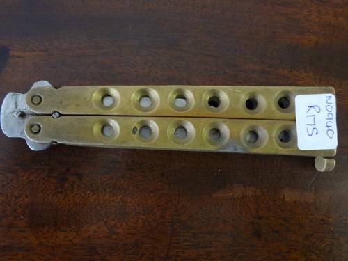 Brass butterfly knife as per photo